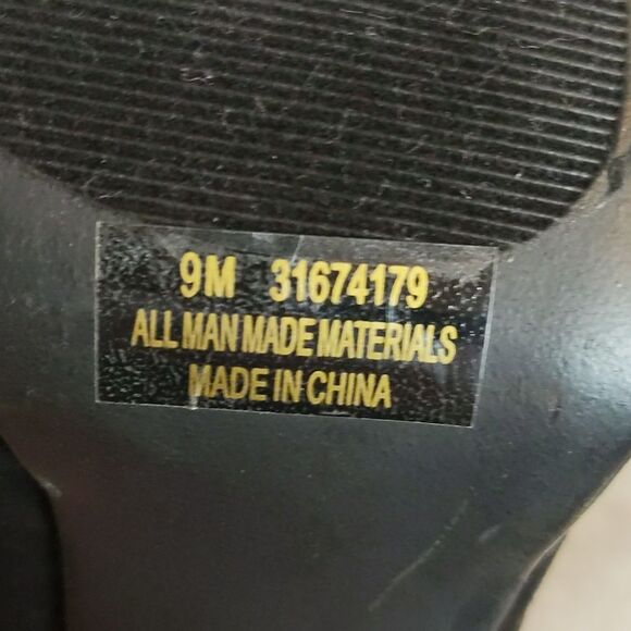 CATO Black Suede Gold Heels Women's size 9M - Picture 7 of 8